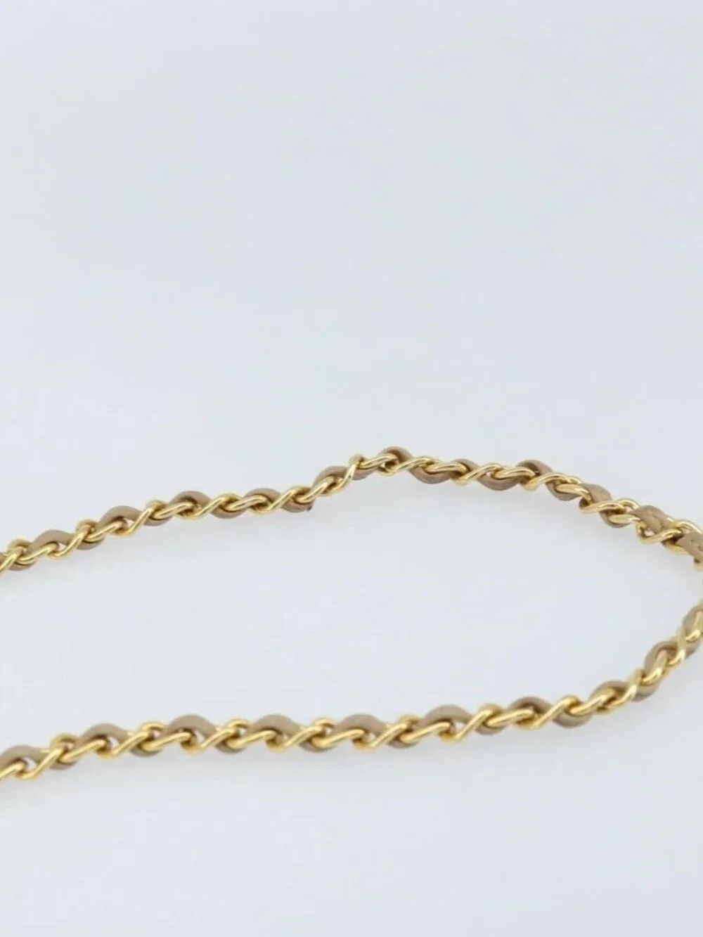 CHANEL Matelasse Chain Shoulder Bag Lamb Skin Beige Gold CC Auth gh1759